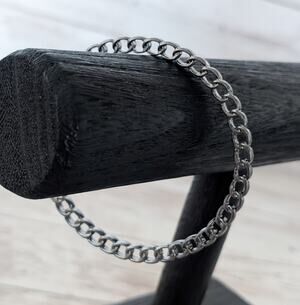 Vintage Bracelet Gray Chain Design - Solid Bracelet